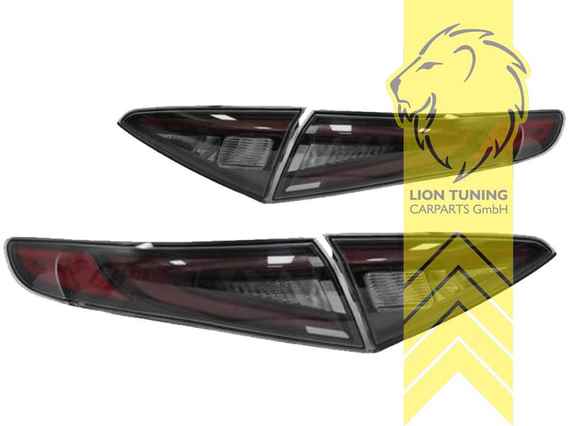dynamischer LED Blinker, LED, schwarz, smoke, rot, Eintragungsfrei / mit E-Prüfzeichen